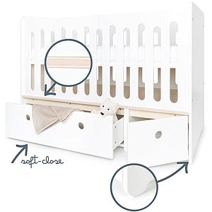 Lit bébé évolutif 70x140cm COLORFLEX Abitare Kids façades white