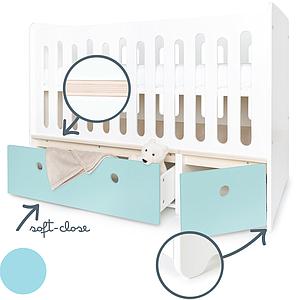 Lit bébé évolutif 70x140cm COLORFLEX Abitare Kids sky blue 