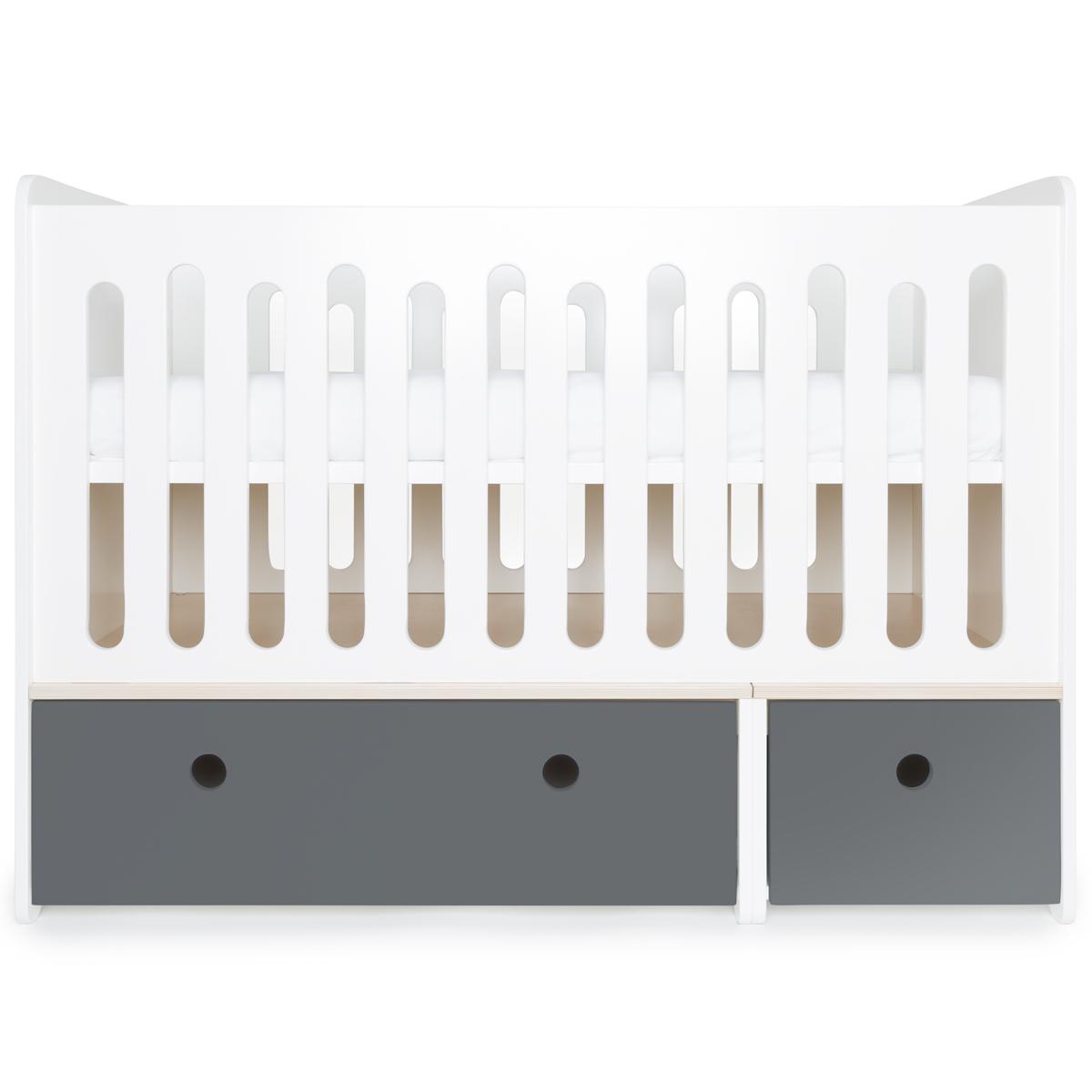 Lit bébé évolutif 70x140cm COLORFLEX Abitare Kids space grey 