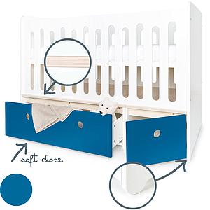 Lit bébé évolutif 70x140cm COLORFLEX deep marine