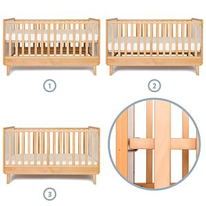 Lit bébé évolutif 70x140cm NADO By A.K.