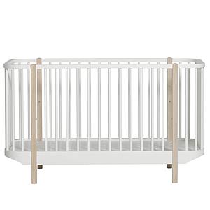Lit bébé évolutif 70x140cm WOOD Oliver Furniture blanc-chêne