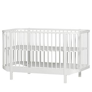Lit bébé évolutif 70x140cm WOOD Oliver Furniture blanc
