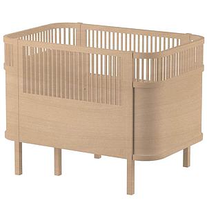Lit bébé évolutif Sebra bois naturel