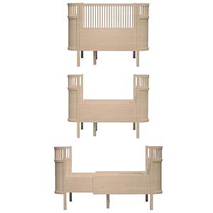 Lit bébé évolutif Sebra bois naturel