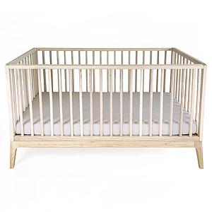 Lit bébé KERA en frêne avec top Round-pieds Pure