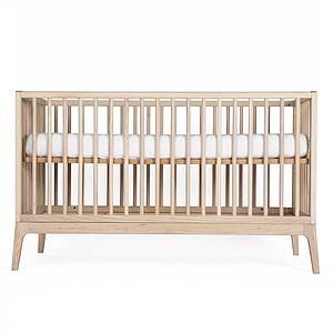 Lit bébé KERA en frêne avec top Straight-pieds Pure