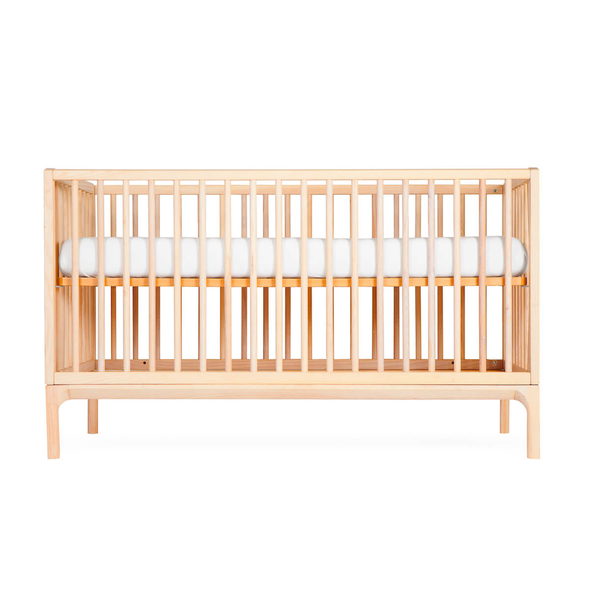 Lit bébé KERA en hêtre avec top Straight-pieds Bevel