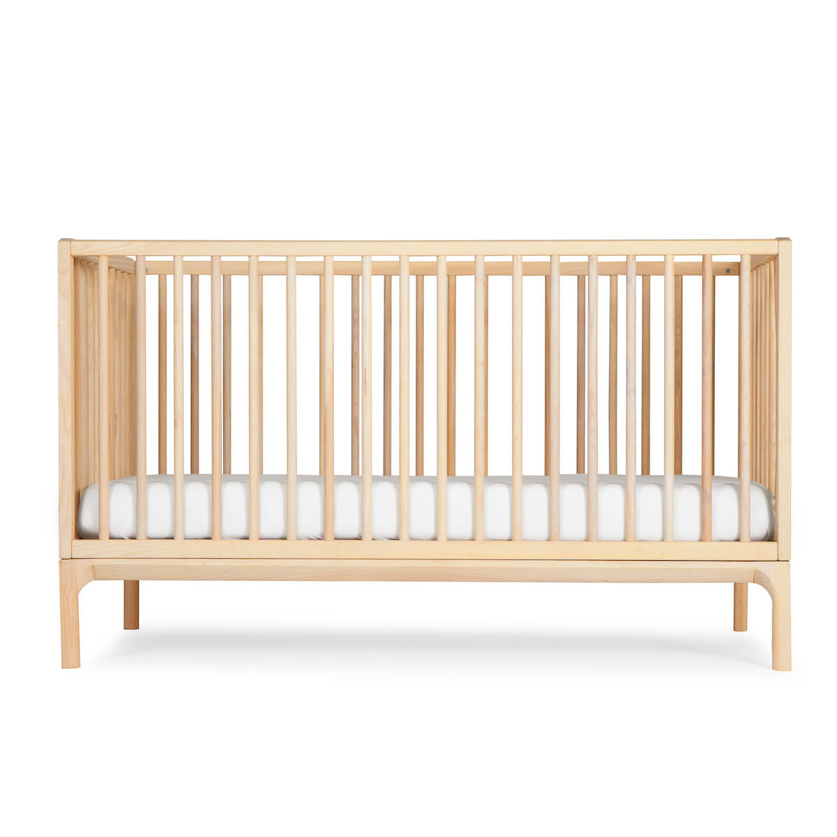 Lit bébé KERA en hêtre avec top Straight-pieds Bevel