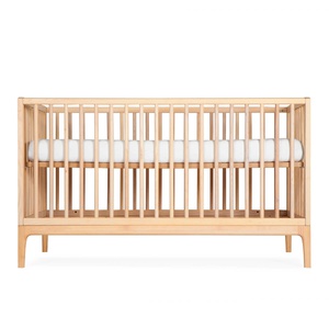 Lit bébé KERA en hêtre avec top Straight-pieds Curve