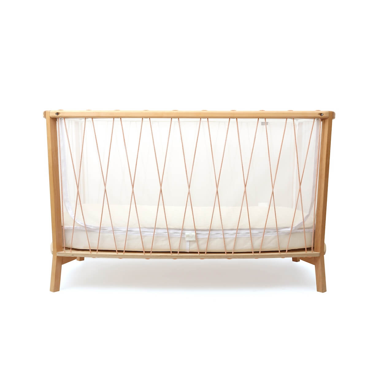 Lit bébé KIMI Charlie Crane Bois de Rose + matelas