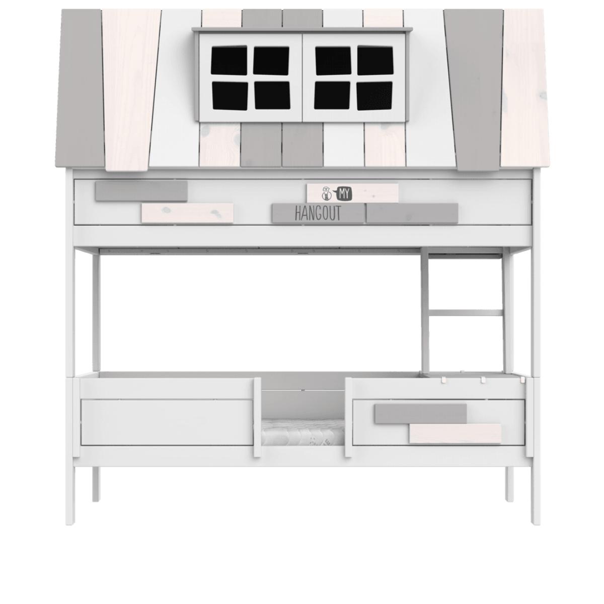 Lit cabane 90x200cm HANG OUT Lifetime blanc