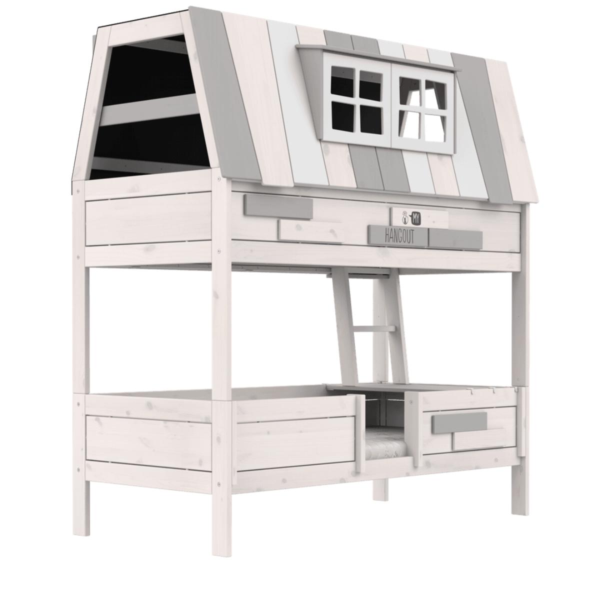Lit cabane 90x200cm HANG OUT Lifetime blanchi