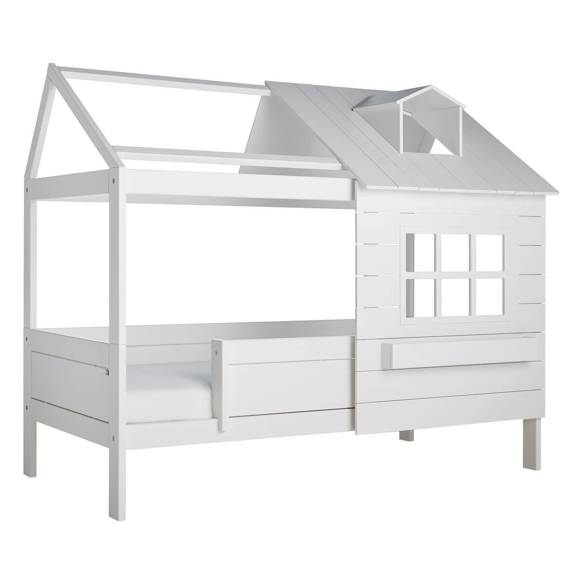 Lit cabane 90x200cm LAKE HOUSE 1 Lifetime blanc