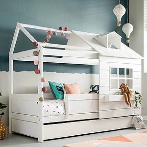Lit cabane 90x200cm LAKE HOUSE 1 Lifetime blanc