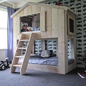 Lit Cabane 90x200cm WARCHILD Dutchwood naturel