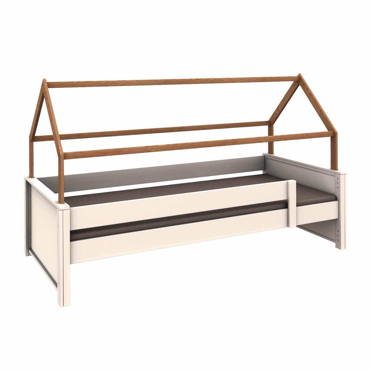 Abitare Kids Lu Lit Cabane Bas Kasva Debreuyn Hetre Massif Laque Blanc Placage Chene Huile