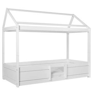 Lit cabane Montessori 90x200cm 4-En-1 HOUSE Lifetime blanc
