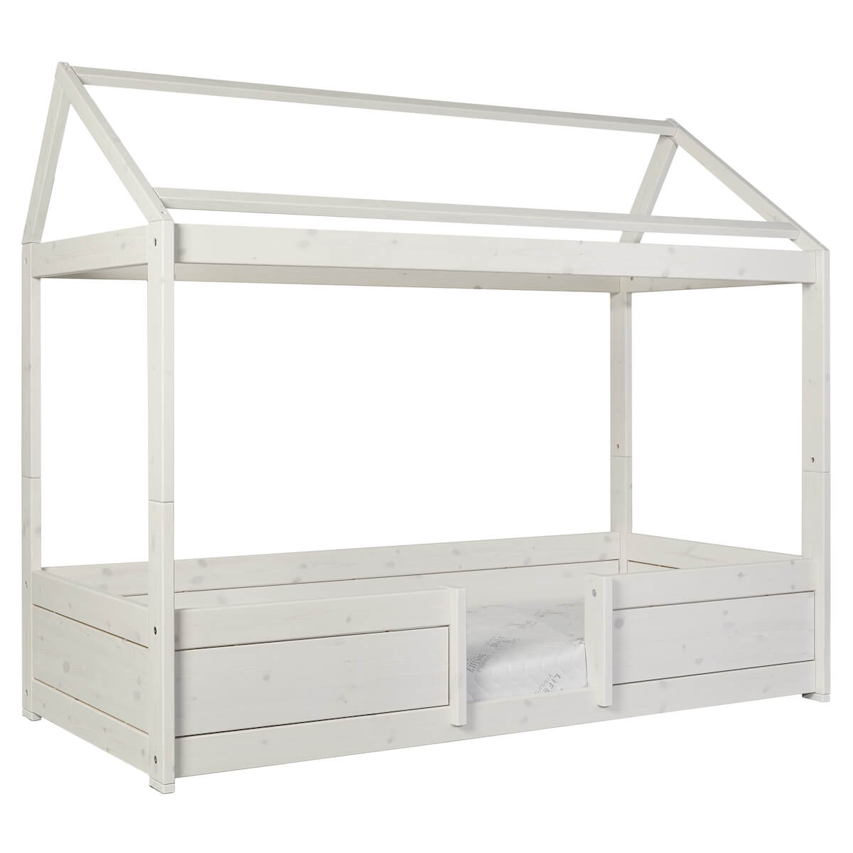 Lit cabane Montessori 90x200cm 4-En-1 HOUSE Lifetime blanchi
