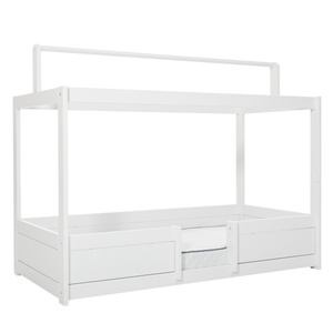 Lit cabane Montessori 90x200cm avec toit 4-En-1 Lifetime blanc