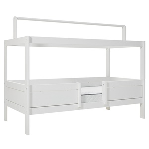 Lit cabane Montessori 90x200cm avec toit 4-En-1 Lifetime blanc