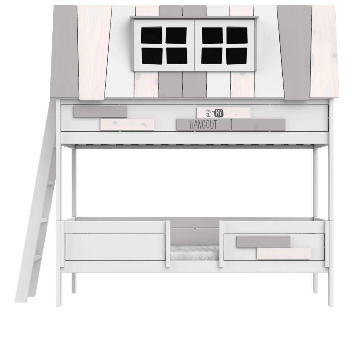 Lit cabane superposés 90x200cm DELUXE HANG OUT Lifetime blanc