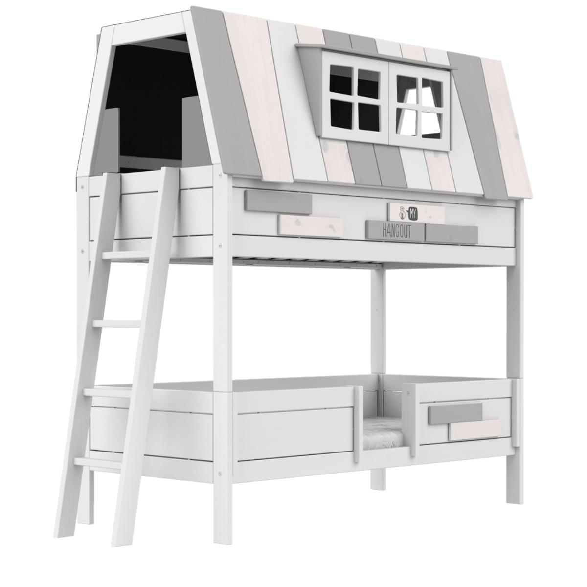 Lit cabane superposés 90x200cm DELUXE HANG OUT Lifetime blanc