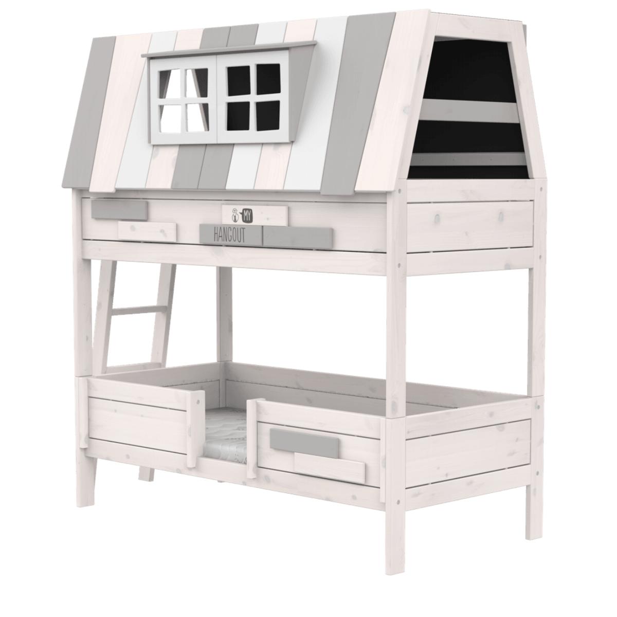 Lit cabane superposés 90x200cm DELUXE HANG OUT Lifetime blanchi