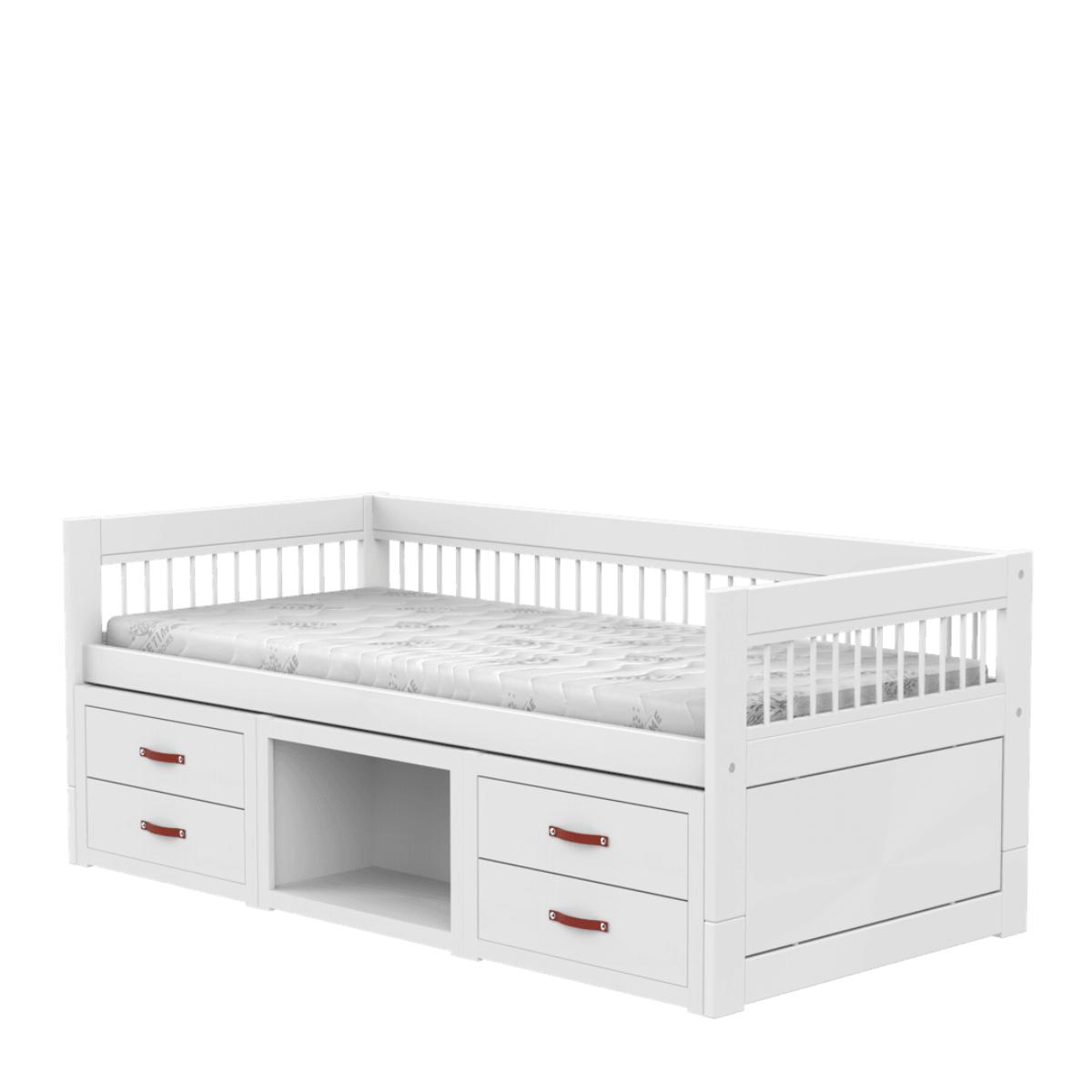 Lit cabine avec rangement-tiroir 90x200cm BREEZE Lifetime blanc