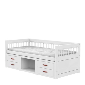 Lit cabine avec rangement-tiroir 90x200cm BREEZE Lifetime blanc