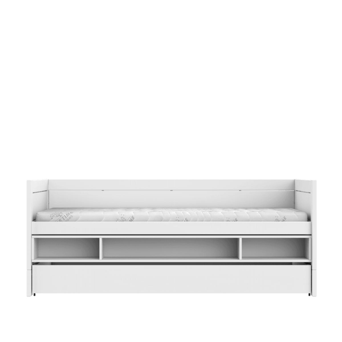 Lit cabine avec rangement-tiroir 90x200cm Lifetime blanc