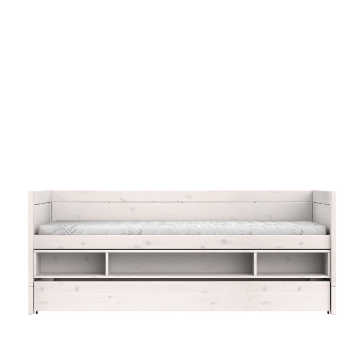Lit cabine avec rangement-tiroir 90x200cm Lifetime blanchi