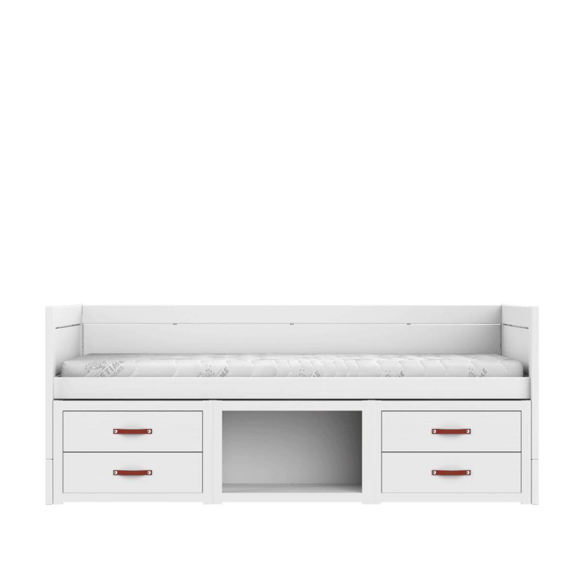 Lit cabine avec tiroirs-rangements 90x200cm DELUXE Lifetime blanc