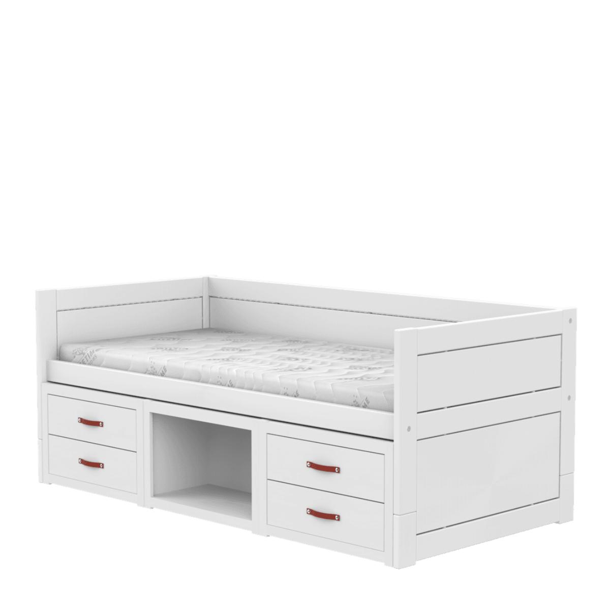 Lit cabine avec tiroirs-rangements 90x200cm DELUXE Lifetime blanc