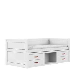 Lit cabine avec tiroirs-rangements 90x200cm DELUXE Lifetime blanc