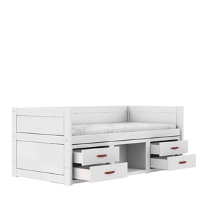 Lit cabine avec tiroirs-rangements 90x200cm DELUXE Lifetime blanc