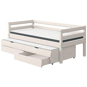 Lit Classic Line 90x200cm + 1 lit gigogne + 2 tiroirs by Flexa