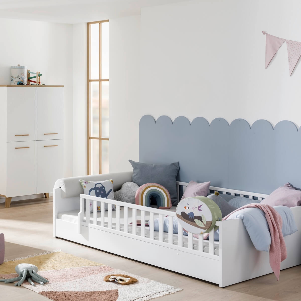 Lit convertible 140x200cm LITTLE FLO Paidi Blanc craie