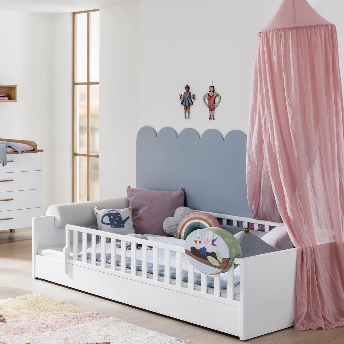 Lit convertible 90x200cm LITTLE FLO Paidi Blanc craie