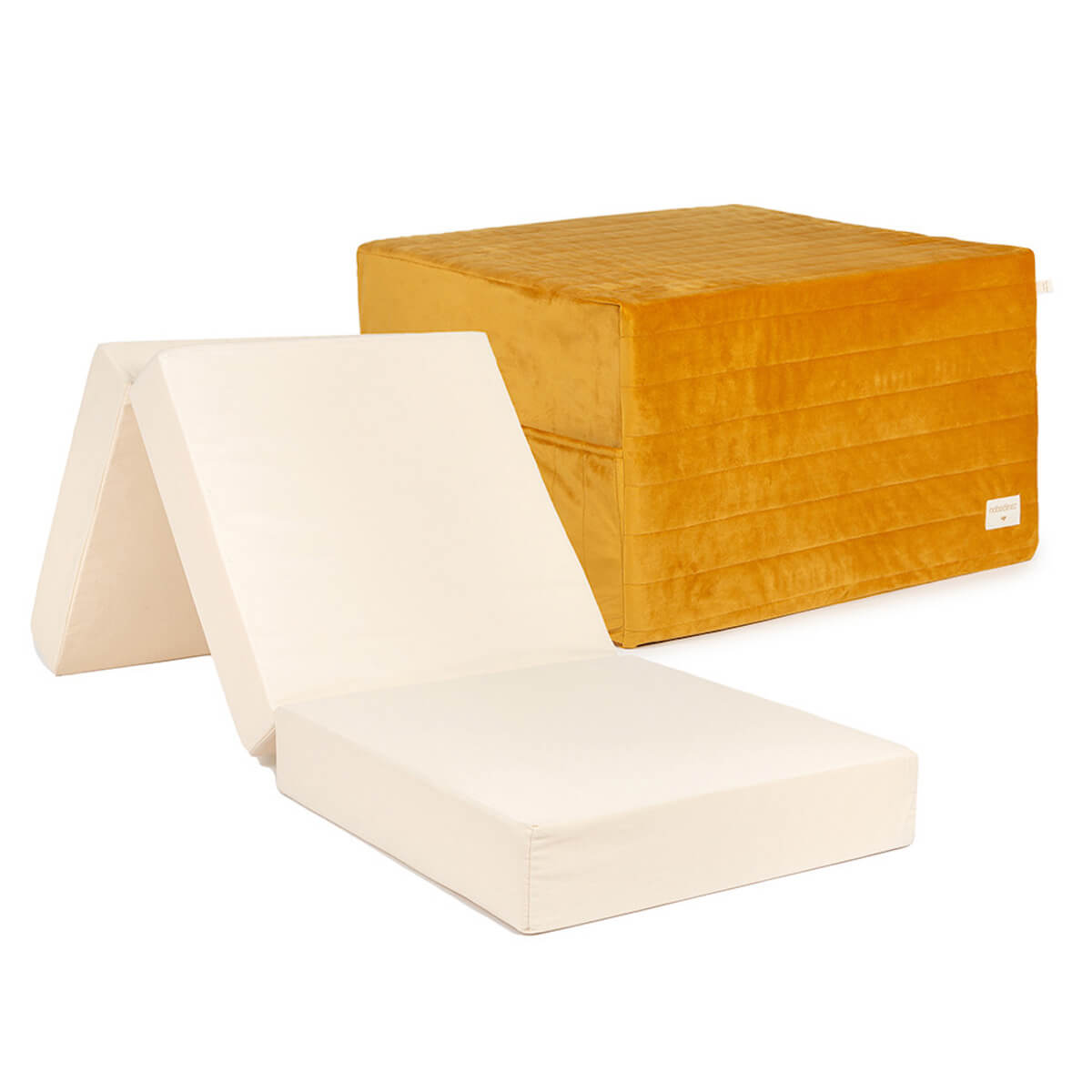 Lit d'appoint pliable SLEEPOVER Nobodinoz Farniente Yellow