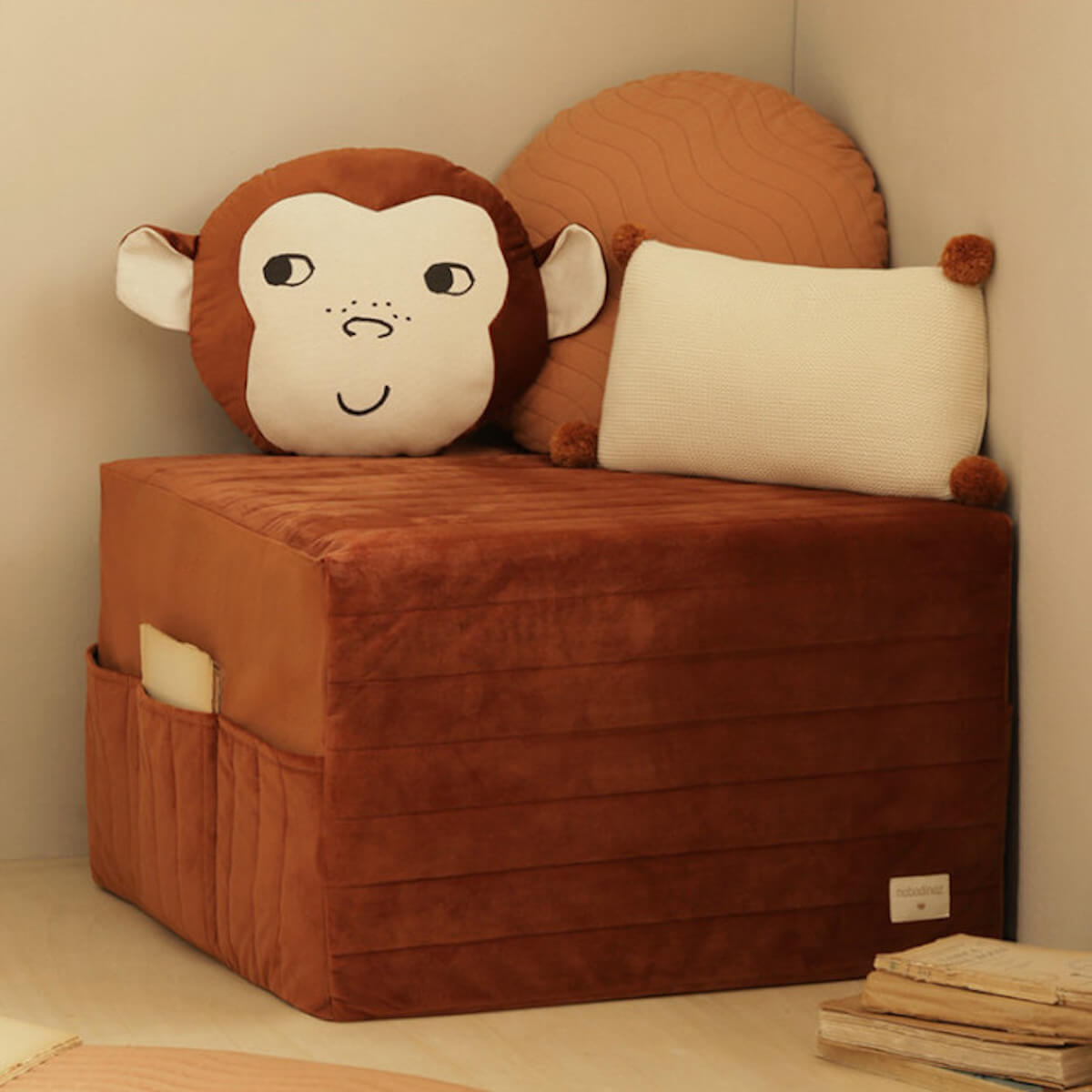 Lit d'appoint pliable SLEEPOVER Nobodinoz Wild Brown