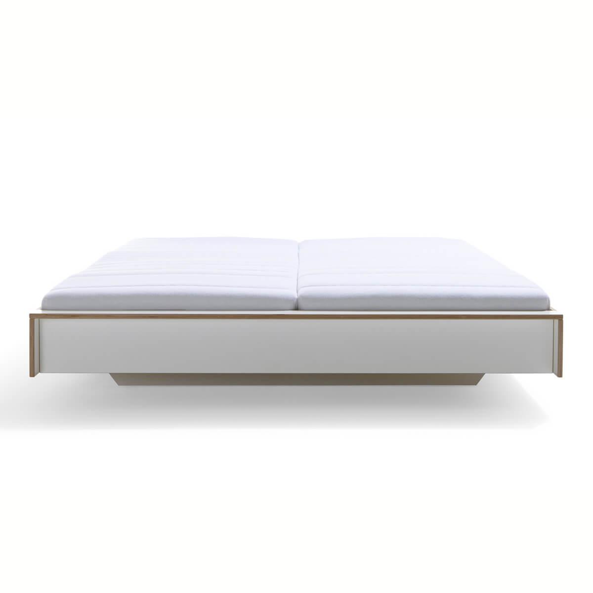 Lit double 140x200cm FLAI Mueller blanc