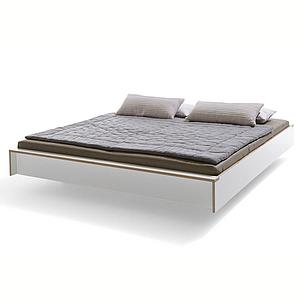 Lit double 140x200cm FLAI Mueller blanc