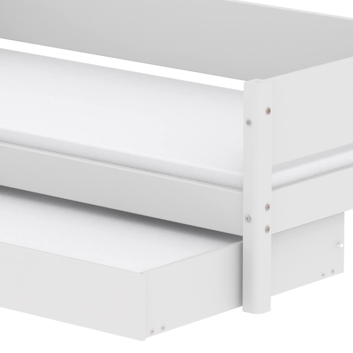 Lit enfant simple 90x200cm lit gigogne WHITE Flexa blanc