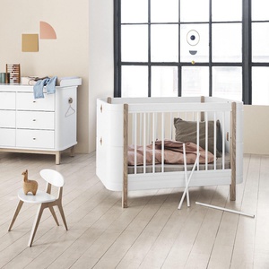 Lit évolutif 68x122cm MINI+ Oliver Furniture sans kit junior chêne blanc