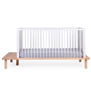 Lit évolutif 70x140cm avec barriere de lit EVOBED Childhome ecru naturel