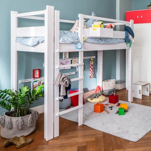 Lit évolutif 90x200cm 5 en 1 échelle frontale DESTYLE de Breuyn blanchi