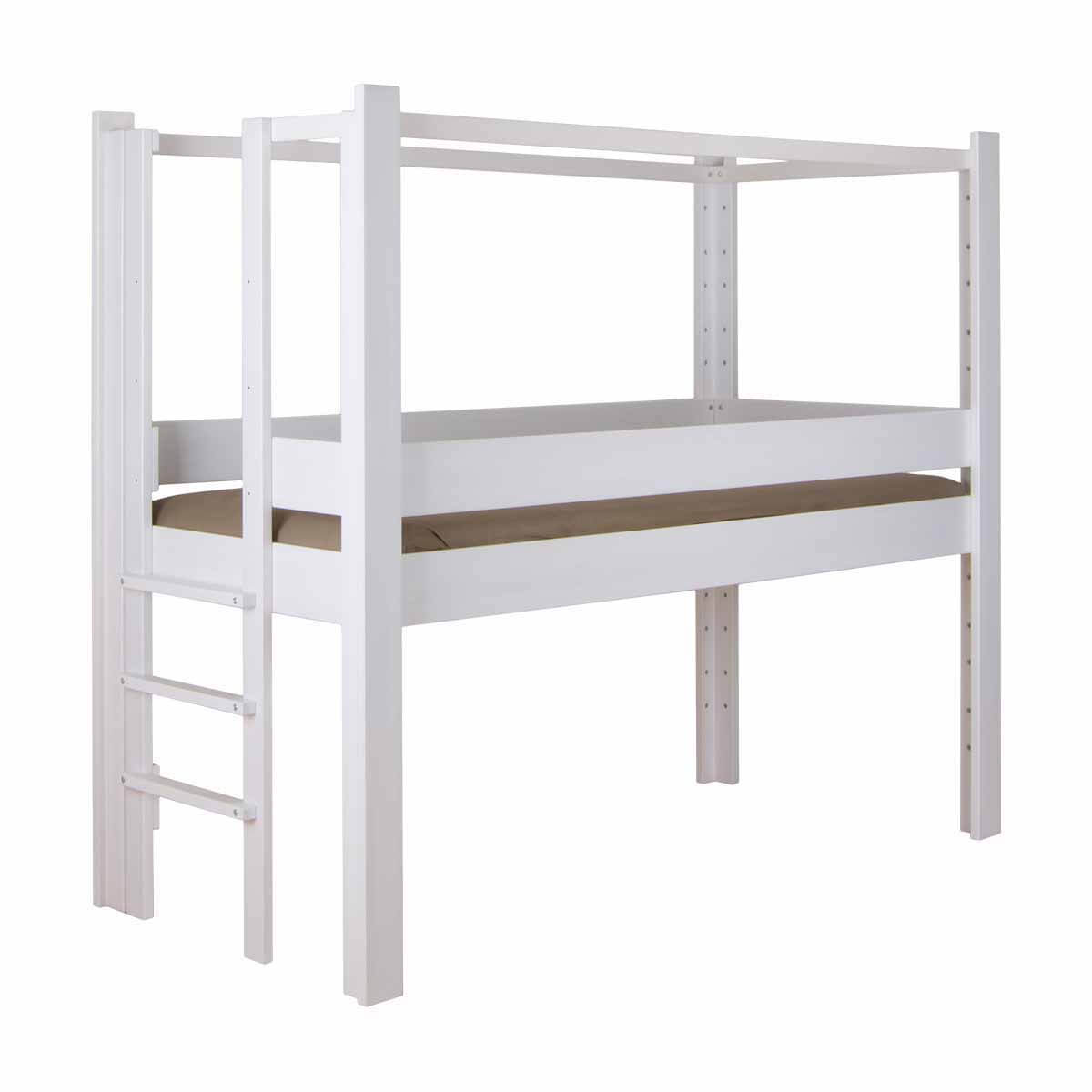 Lit évolutif 90x200cm 5 en 1 échelle latérale DESTYLE de Breuyn blanchi