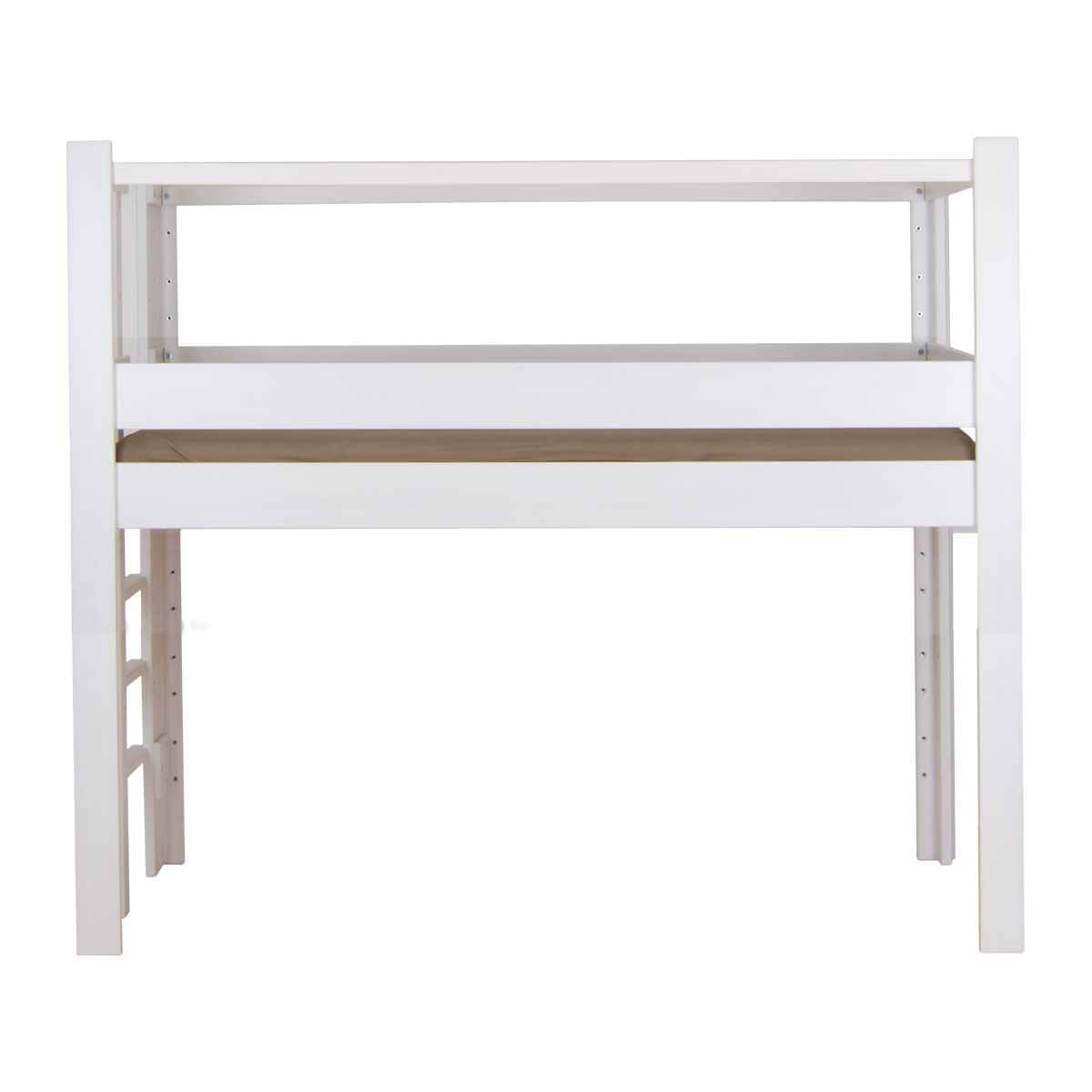 Lit évolutif 90x200cm 5 en 1 échelle latérale DESTYLE de Breuyn blanchi