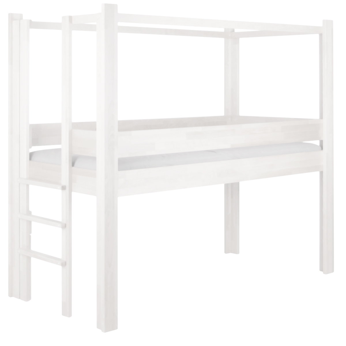 Lit évolutif 90x200cm 5 en 1 échelle latérale DESTYLE de Breuyn laqué blanc